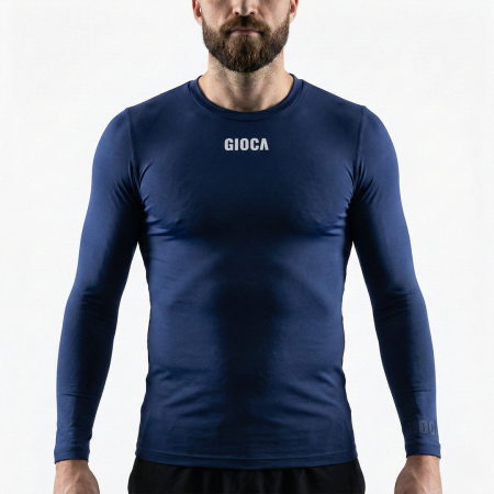 GIOCA Navy Long Sleeve Compression