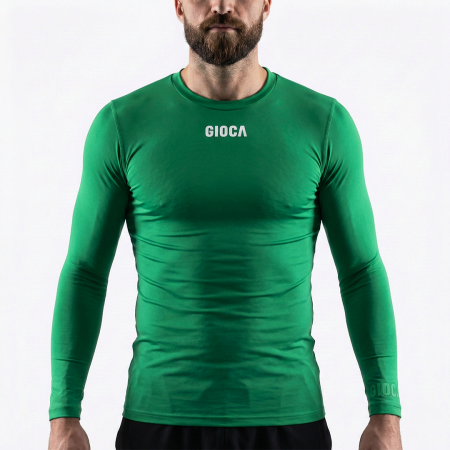 GIOCA Emerald Green Long Sleeve Compression