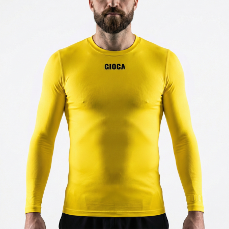 GIOCA Yellow Long Sleeve Compression